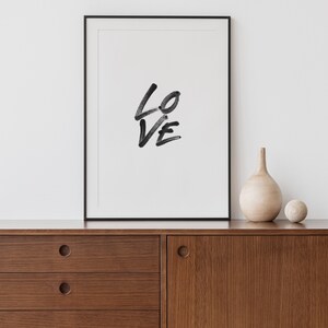 LOVE Printable wall art, Poster, DIY art, Love Quote, Minimal Wall Art, Typography Art, Digital Print, Last Minute Gift