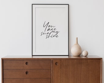 You Are My Sunshine Quote Art Print, Minimalist Typography (Digital Print)