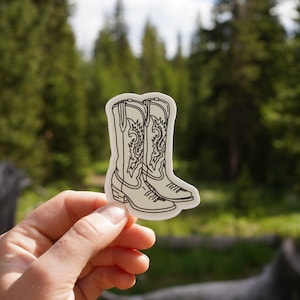 Cowgirl Boots - Vinyl Sticker - Waterproof Western Cowboy Sticker - Rodeo - Cowboy - Ranch