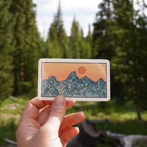 Grand Tetons - Vinyl Aufkleber - Wasserfester Nationalpark Aufkleber - Jackson Hole - Wyoming - Ski fahren - Snowboarden - Wandern - Backpacking
