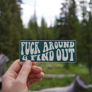 Fuck Around And Find Out Sticker – BOBBYK Boutique