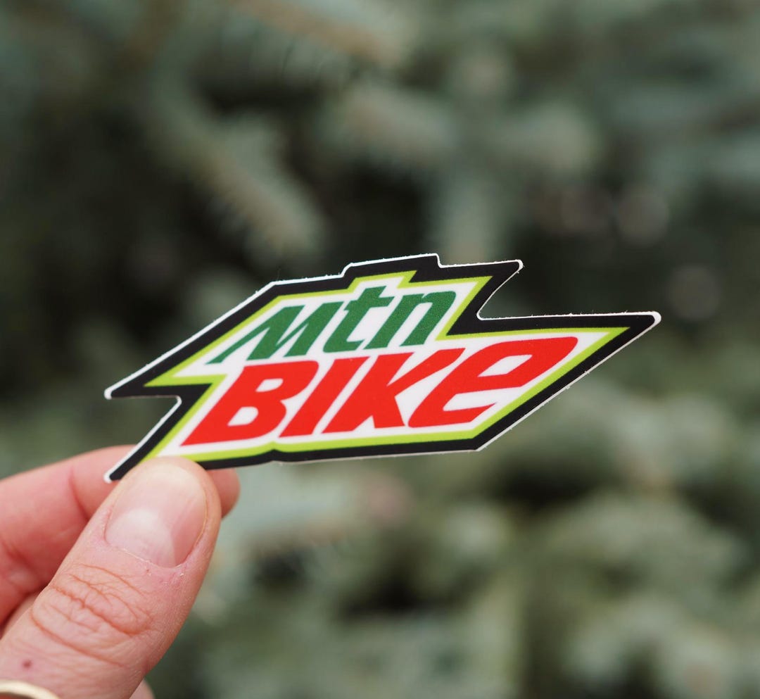 Mtn Bike - Mountain Dew Waterproof Biking Vinyl Sticker - Etsy