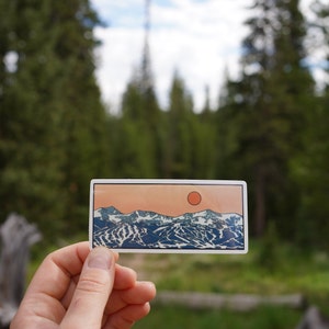 Breckenridge Mountains - Vinyl Sticker - Waterproof Ski Resort Sticker - Colorado Skiing - Rocky Mountains - Snowboarding