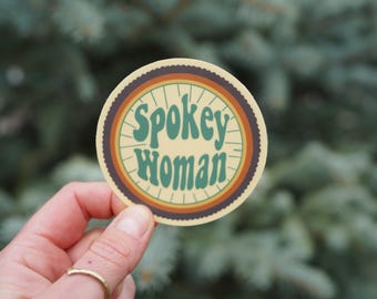 Spokey Woman - waterdichte vinylsticker voor mountainbikeband
