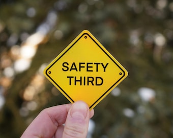 Veiligheid derde: holografische vinylsticker - waterdichte sticker - vuile baan - constructie - wandelen - klimmen - fietsen