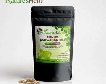 Ashwagandha Capsules 7000mg - Soulagement de l'anxiété et de la fatigue du stress végétalien pour homme et femme