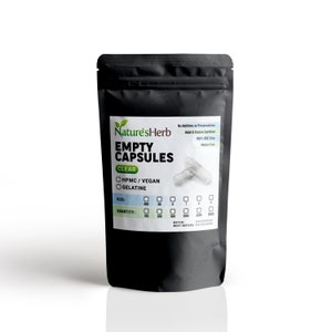 HPMC Vegan Empty Capsules Size 0# Clear Pharmaceutical Caps Halal/Kosha UK