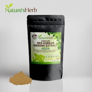 Roter koreanischer Ginseng PULVER Fein Extra Potenz Ginsenoside Natürlich VEGAN SCHNELLE Lieferung