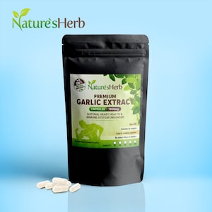 GARLIC Capsules 7800mg Super STRONG Garlic Extract 100% Natural Vegan Caps  FAST Delivery