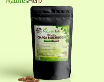 Chaga-Pilz-Kapseln 4800 mg Natürliche Polysaccaride Vegan UK