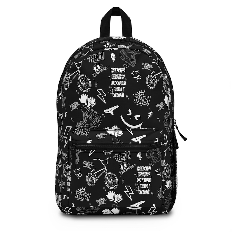 BMX Backpack: Hellfire Riders Design, Padded Straps - Etsy