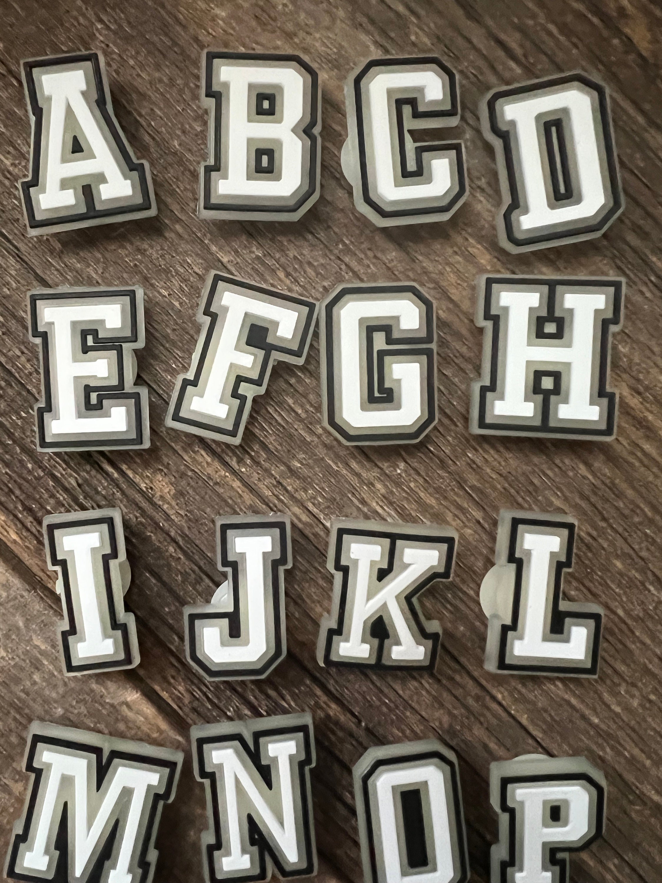 Glow In The Dark Alphabet Shoe Charms - Kids Croc Decoration Glow In The Dark Alphabet Shoe Charms - Kids Croc Decoration