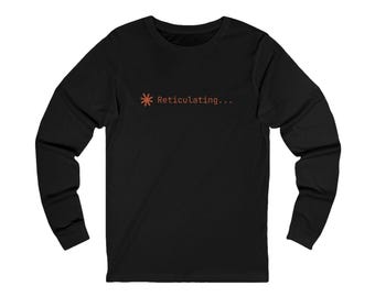 Reticulating Claude Code Long Sleeve - Chemise IA humoristique pour programmeurs
