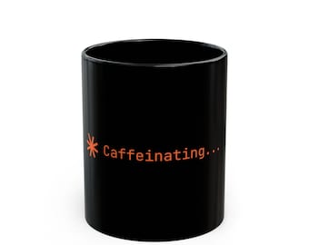 Tazza da caffè "Caffeinating Claude Code" - Tazza da caffè per sviluppatori di intelligenza artificiale, ideale per programmatori.
