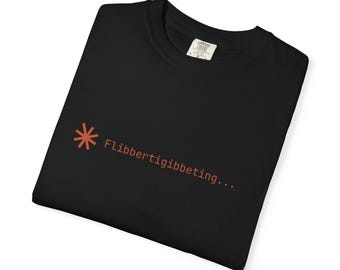 Flibbertigibbeting Claude Code T-shirt de Zazzle.be Liste d'envies Vous avez des idées ? T-shirt humoristique AI