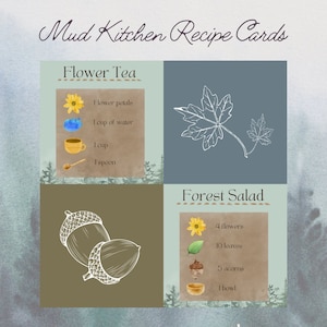 Mud Kitchen Recipe Cards