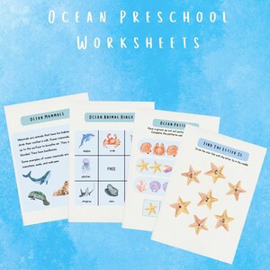 Ocean Animals Preschool Packet