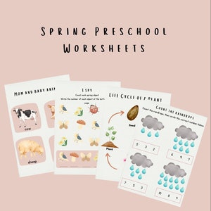 Spring Preschool Worksheets