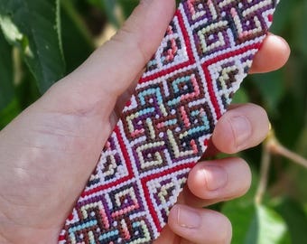 Pulsera de la amistad anudada, accesorios hechos a mano, regalo único para ella, regalo para él, escala de colores del arcoíris, estilo hippie boho, nudo celta