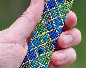 Pulsera Anudada / Pulsera de la Amistad / Hecha a mano / Regalo único / Accesorios / Pepita / Patrón cuadrado