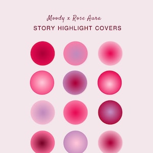 Groovy Retro Hippy Rose Aura Story Highlight Covers | Colorful IG Story Icons