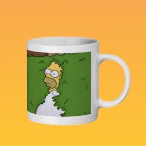 Homer Simpson Backing In Bush Mem Tasse (Link zu passendem Untersetzer in der Beschreibung)