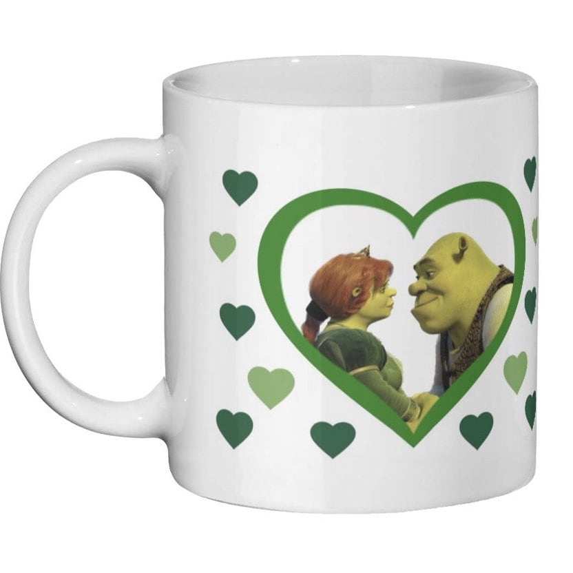 The Shrek & Fiona Love Couple Mugs Couples Gift Two Mugs 