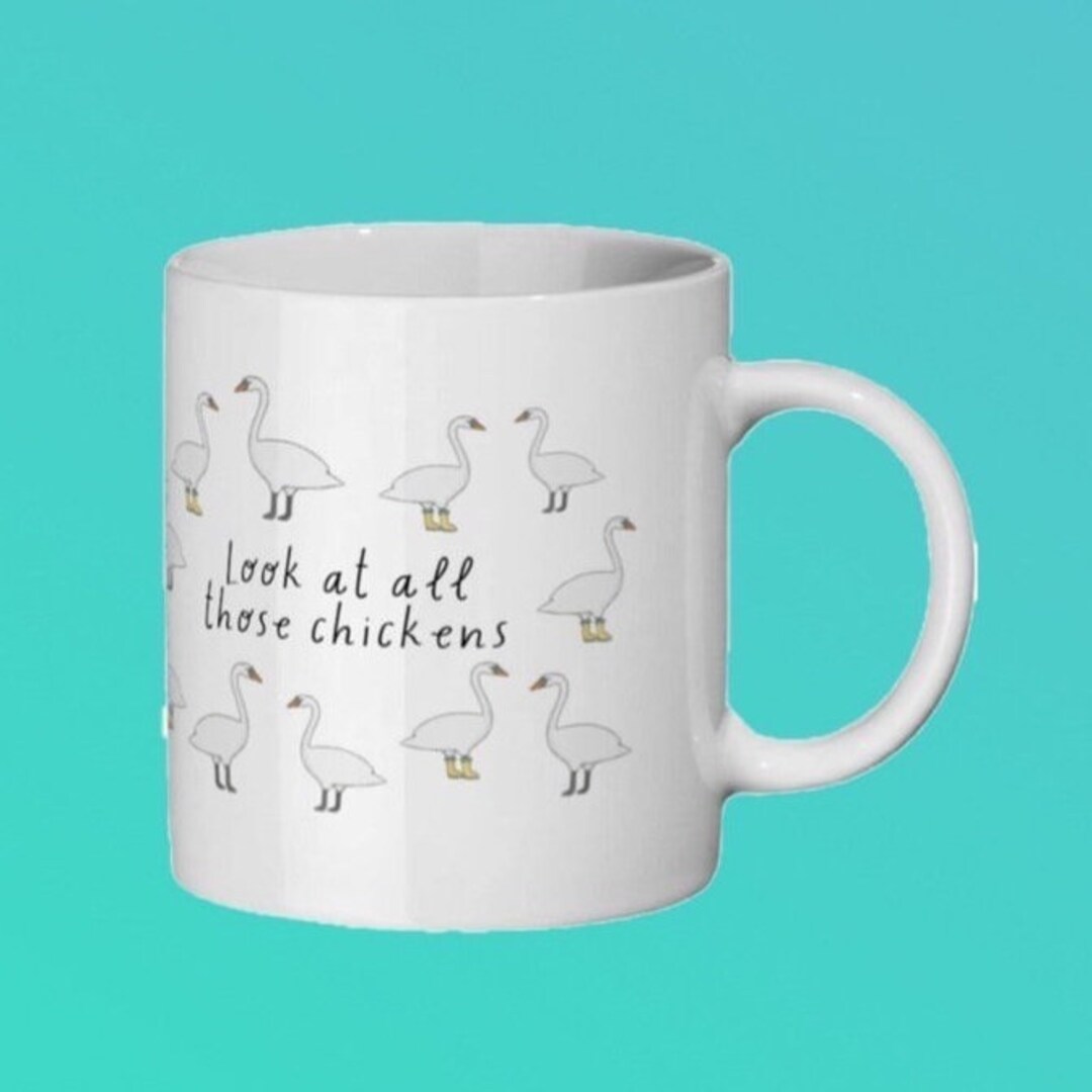 Look At All Those Chickens Vine Meme Mug link To Matching Coaster In look-at-all-those-chickens-vine-meme-mug-link-to-matching-coaster-in