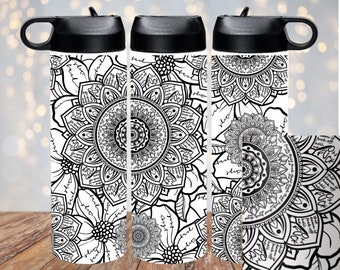 Hidden curse words mandala tumbler or water bottle