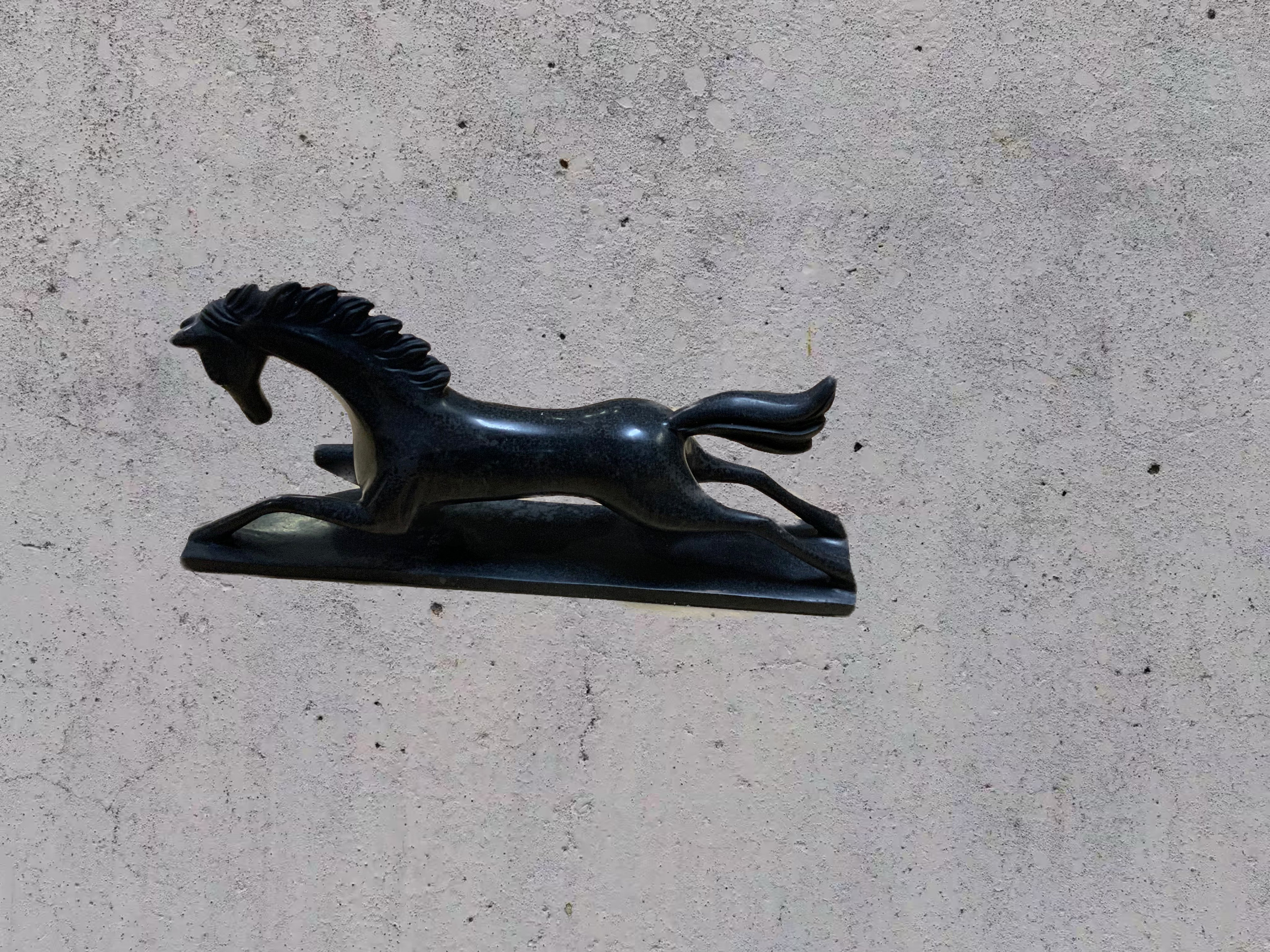 Black Granite Horse Statue Etsy