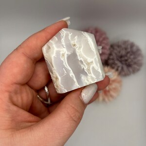 Snow agate mini tower , Snowagate mini tower, obelisk, domino crystal