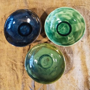 Stunning Artisan Ceramic Bowl Set (Set of 3) | One-of-a-Kind Glazed Pottery | Perfect Gift