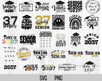 30 Class of 2037 Svg Png Bundle , Back to School Svg, Class of 2037 grow with me png, Class of 2037 Jersey Letters Grow with me Shirt