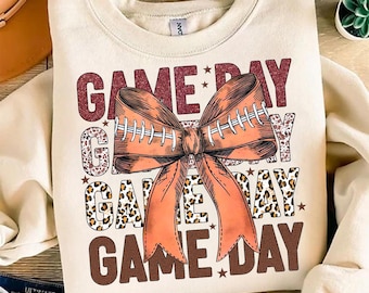Football Bow Png. Coquette Football Png, Football mom png, Game Day, Retro Football png, Fall Football png, Football Season Png, Sports png