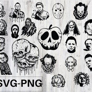 Horror Svg png, Halloween Horror Svg Png Bundle, Horror Friends svg, Horror characters svg, Halloween svg, Horror Movie Characters Bundle