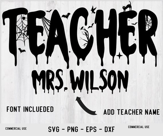Custom Halloween Teacher Png, Spooky Teacher Png, Custom Teacher Shirt Png, Teacher Halloween Design, Teacher Sublimation Png, Vintage Ghost