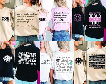 Liebe Person hinter mir PNG SVG, Person hinter mir SVG, Vorder- und Rückseite Design, You Are Enough PNG, You Are Enough SVG, Person Behind Me Cut