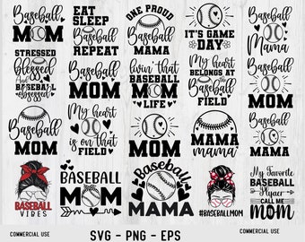 Baseball Mom Svg Png Bundle, Baseball SVG, Baseball Shirt SVG, Baseball Mom Life svg, Supportive Mom svg, Baseball Sports svg