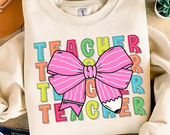 Flirty Teacher Png, Back to School Png,Teacher Appreciation Gift,Bright Doodle Dots,First Day of School Png,Retro Teacher png,Teacher Life