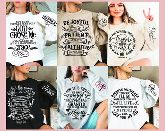 Boho Christian Svg Png Bundle, Religious svg, Sleeve Sweatshirt Design Svg, Bible Verse Svg, Psalm Svg, Jesus Svg, God Svg, Faith Svg, Png