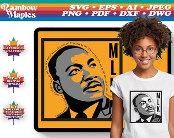 Martin Luther King Day MLK Vector High Resolution SVG BLM Black History