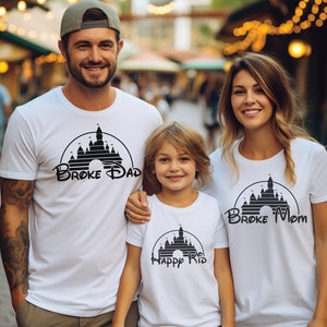 Broke Dad, Broke Mom, Happy Kid Urlaub SVG und Walt Font