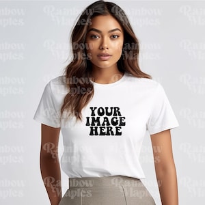 Bella Canvas 3001 TShirt White Mockup