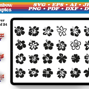 Flower Bundle SVG Pack - 24 Individual Files