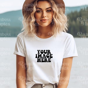 Bella Canvas 3001 TShirt White Mockup