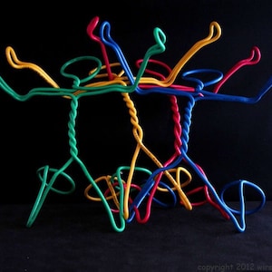 Wire Dudes - Portable Art Product - Bendable Toys - Set of 7 Wire Dudes - ANY COLOR COMBO for 69 Dollars - Custom Wire Dudes Made To Order
