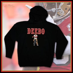 Deebo Samuel &#39;DEEBO BIKE #1&#39; DTF Sudadera con capucha negra #1 (Unisex)