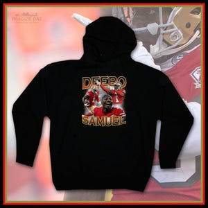 Deebo Samuel &#39;DEEBO #1 DTG&#39; Sudadera con capucha negra #1 (Unisex)