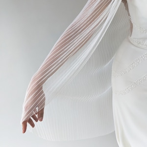 Pleated Tulle Wedding Veil - Accordion Bridal Veil, Ivory Color Soft Accordion Tulle , Single Tier Veil