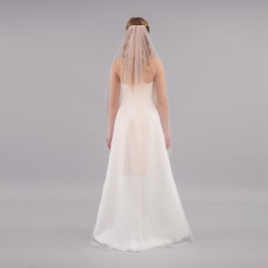 Blush Pink Wedding Veil, Nude Blush Color Fabric, Rose Gold Color